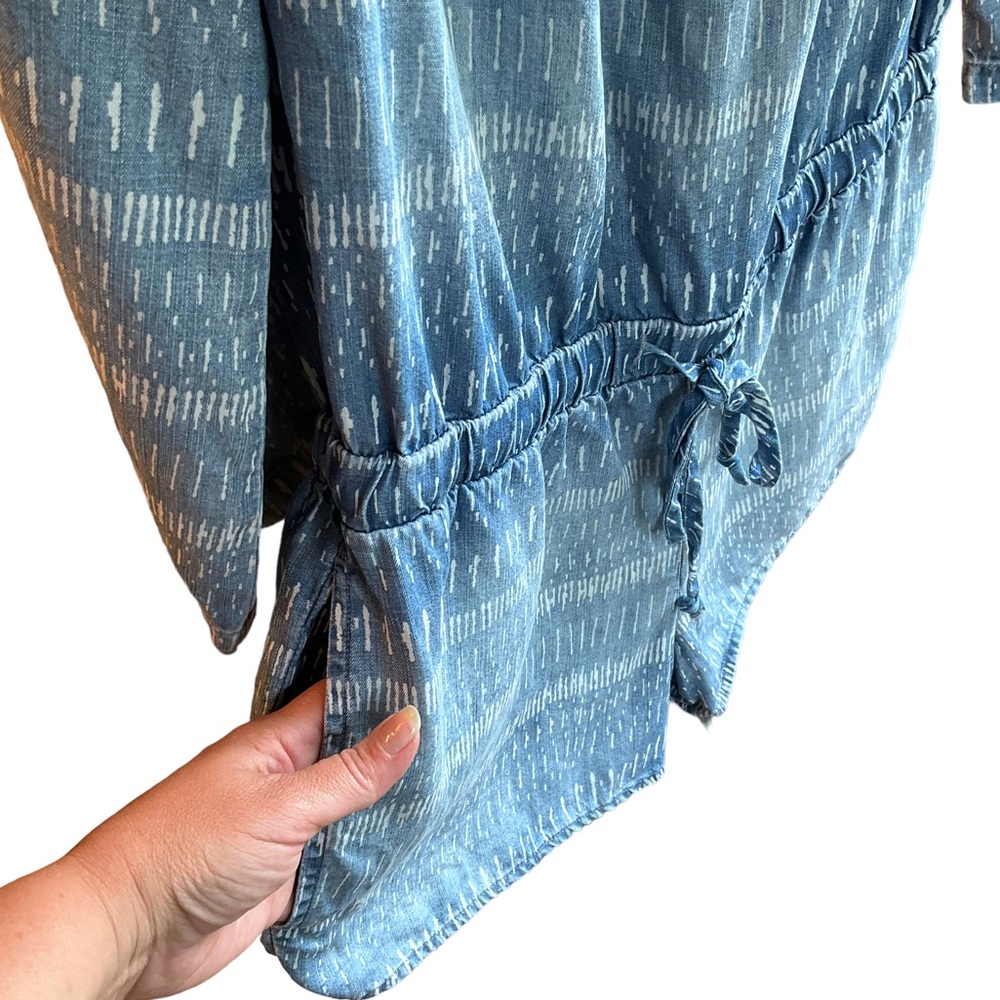 Cloth & Stone Anthropologie Off The Shoulder Denim Chambray Romper Women… - Picture 11 of 15
